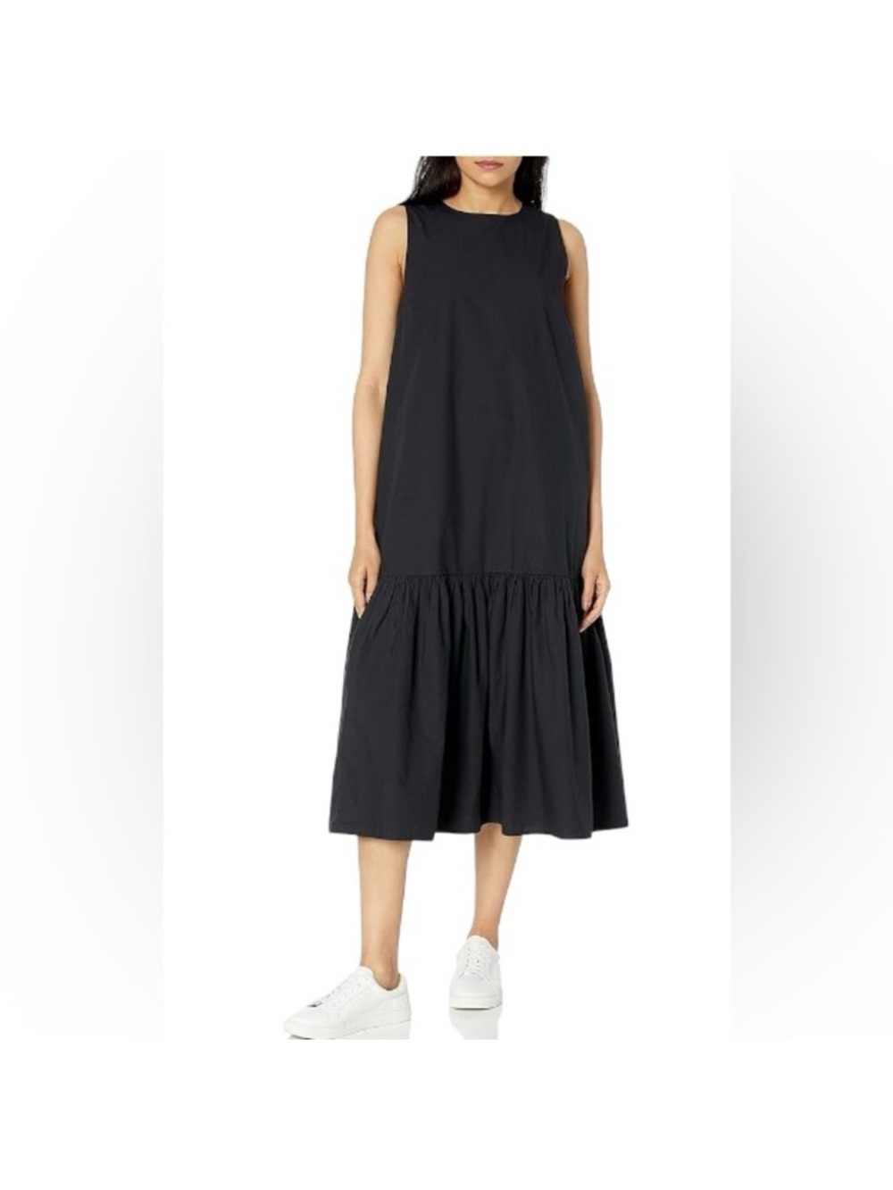The Drop Women's Ilana Loose Sleeveless Wide-Hem Poplin Maxi Dress Size XS